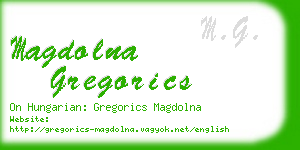 magdolna gregorics business card